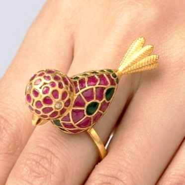 Silver Chidiya Ring